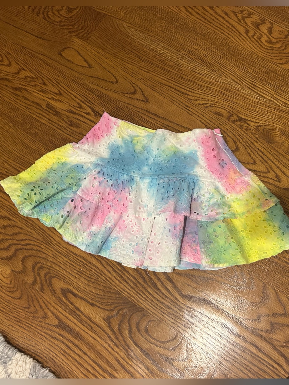 Katie J NYC Tie-Dye Eyelet Skirt- Girls Medium
